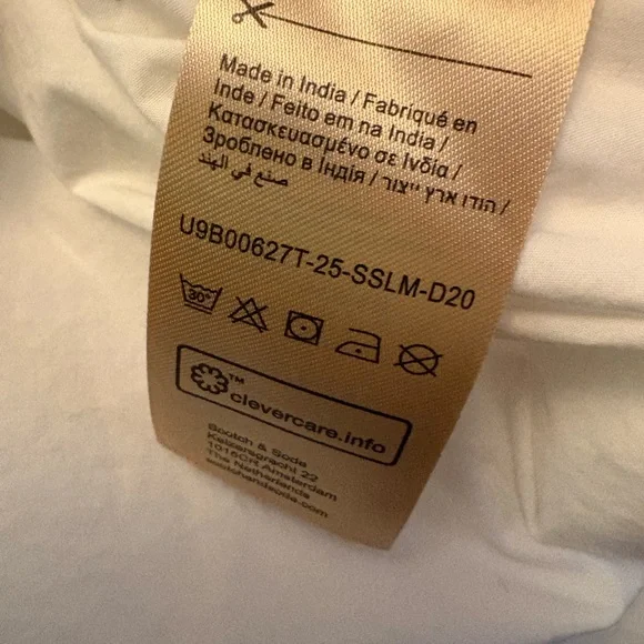 Scotch & Soda White Button-Down Shirt with Embroidered Tag - Picture 13 of 13